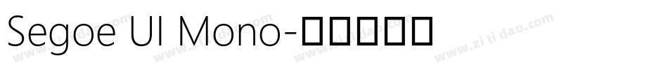 Segoe UI Mono字体转换